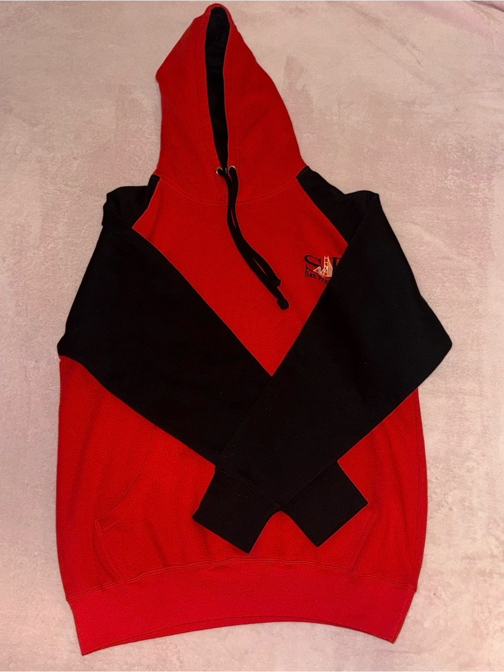 Red & Black San Francisco Colorblock Hoodie✨